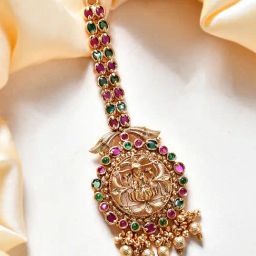 Voylla Gold Gold Opulence Sanskriti Temple Maang Tikka-picture-26