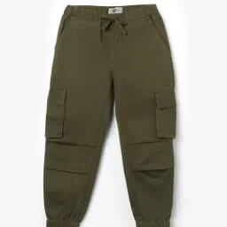 The Souled Store Boys Green Cotton Regular Joggers-image-92