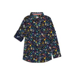 H by Hamleys Kids Navy Printed Full Sleeves Shirt-image-4