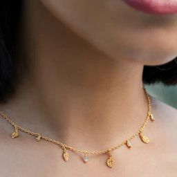 Shaya 92.5 Sterling Silver Lullaby of the Leaves Necklace for Women-image-34