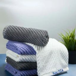 Nautica Cross View White, Steel Grey & Grapemist Cotton 600 GSM Zero Twist Hand Towel - Set of 6-image-84