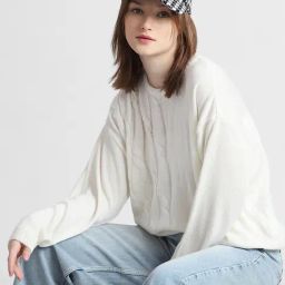 Only White Regular Fit Pullover-45