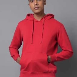 High Star Red Regular Fit Hooded Sweatshirt-26