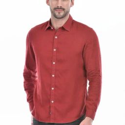 Numero Uno Red Cotton Slim Fit Shirt-image-14