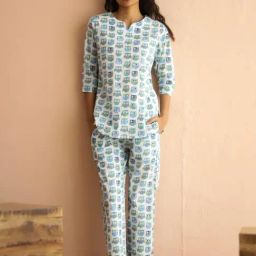 SAY White Printed Night Suit-picture-34