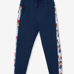 The Souled Store Boys Navy Blue Cotton Regular Graphic Joggers-image-39