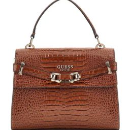 Guess Cognac Silvye Animal Effect Satchel-22