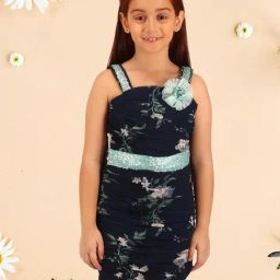 Cutecumber Kids Navy Embellished Dress-picture-3