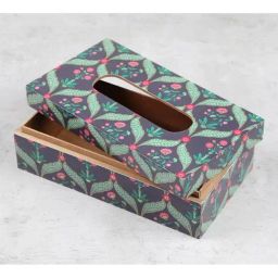 india circus by krsnaa mehta India Circus By Krshna Mehta Multicolor Mdf Printed Tissue Paper Box Holder image 3