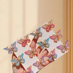 LYTIX Girls Set Of 12 Butterfly Hair Clips-34