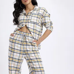 glitchez Plaid Play Checked Oversized Co-Ord Set-20