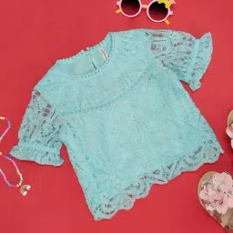 Pantaloons Junior Kids Blue Embroidered Full Sleeves Top-picture-32