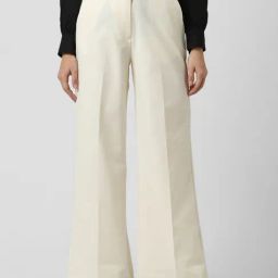 Van Heusen Beige Regular fit Solid Trousers-image-18