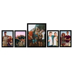 ecraftindia Memory Wall Collage Photo Frame - Set of 5 Photo Frames for 4 Photos of 5'x7', 1 Photos of 8'x10' image 3