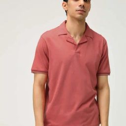 Andamen Red Cotton Regular Fit Polo T-Shirt-image-29