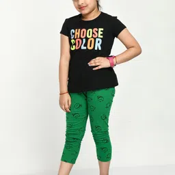 BAESD Girls Printed Cotton Capris-picture-0