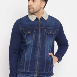 Duke Dark Navy Slim Fit Denim Jacket-27