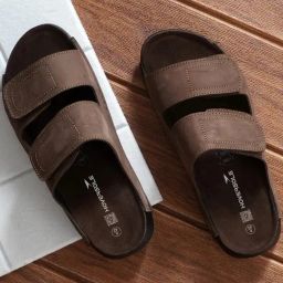 Hoversole Men's Cocoa Brown Glida Slide Sandals-11