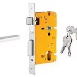 Dorset 70 mm Lever Handle Lock Set with Both Side Key Cylinder Stainless Steel ML PIE OR-12
