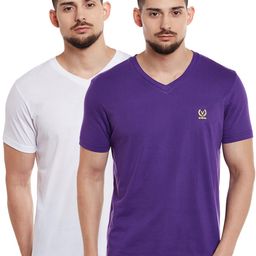 VIMAL JONNEY Men Pack of 2 V-Neck T-shirts-image-60
