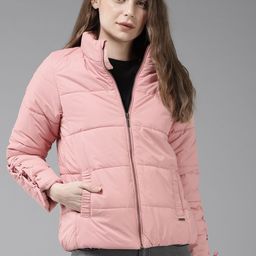 The Roadster Lifestyle Co Women Pink Solid Jacket-image-64