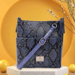 Caprese SAYLOR Blue Animal Effect Small Sling Handbag-image-85