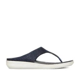 Bata Women's Navy Thong Wedges-picture-24