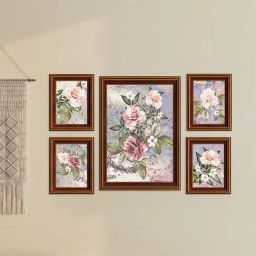 Art Street Printed Brown Engineered Wood Photo Frames (Set of 5)-10