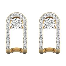 SHINE ETERNAL Lab Grown 14k (585) Yellow Gold Earrings for Women-image-82