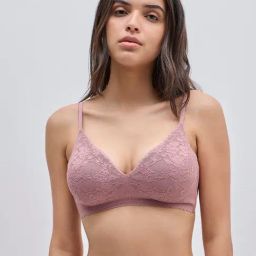 Wunderlove by Westside Mauve Lace Design Padded Bra-image-84