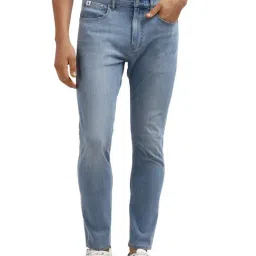 Calvin Klein Light Blue Tapered Fit Jeans-image-19