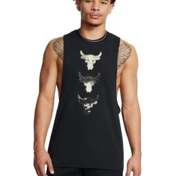 Under Armour Black Regular Fit Logo Printed Tank Tee-image-128