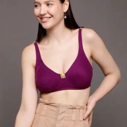 Clovia Purple Non Wired Bra-image-82