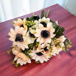 Art Street Orange Plastic Artificial Sunflowers Long Stem Flower - Set of 2-image-14