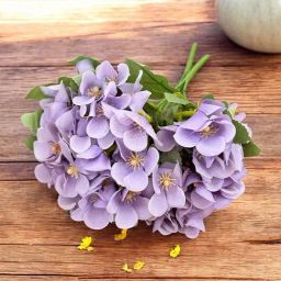 Art Street Purple Plastic Bouquet Hydrangea Artificial Flower - Set of 2-image-58