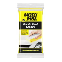 Motomax Non-Scratch Double-Sided Cleaning Sponge 21.2x11x6.8 cm Yellow for Automobile-picture-43