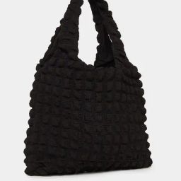 Styli Black Textured Shoulder Handbag-picture-38