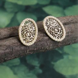 Sohi Gold Plated Party Pearls Stud Earrings-16