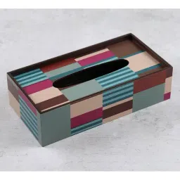 india circus by krsnaa mehta India Circus By Krshna Mehta Multicolor Mdf Printed Tissue Paper Box Holder image 2