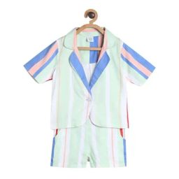 MINIKLUB Kids Multicolor Cotton Striped Shirt Set-image-11