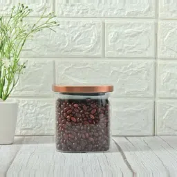 Femora Borosilicate Glass Kitchen Storage Jar With Airtight Steel Lid (0.75 L) - Set of 4-picture-22