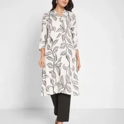 Rangmanch By Pantaloons Whisper White Regular Fit Printed Kurta-picture-26