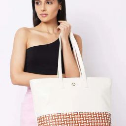Caprese ZETA Vanilla Printed Large Tote Handbag-image-98