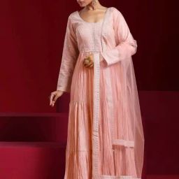 Libas Art Peach Embroidered Kurta Pant Set With Dupatta-image-21