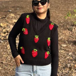 Sugercandy Women Quirky Woollen Pullover-picture-34