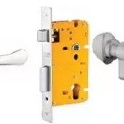 Dorset 70 mm Lever Handle Lock Set with Both Side Key Cylinder Stainless Steel ML LY OR image 1