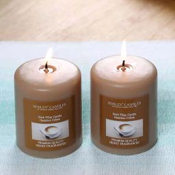 HOSLEY Brown Wax Pillar Candle - Set of 2-image-61