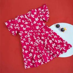 Pantaloons Junior Kids Pink Printed Frock Dress-picture-35