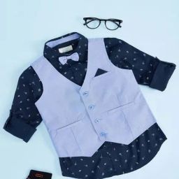 Pantaloons Baby Kids Navy Cotton Printed Full Sleeves Shirt Set-picture-45