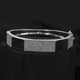 The Real Effect London 800 Silver Bangle for Women-image-4